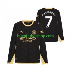 Camiseta de Fútbol Manchester City Omar Marmoush 7 2026-2027 Segunda Equipación Manga Larga Hombre