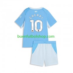 Camiseta de Fútbol Manchester City Rayan Cherki 10 2026-2027 Primera Equipación Manga Corta Niño