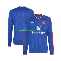 Camiseta de Fútbol Manchester United 2026-2027 Segunda Equipación Manga Larga Hombre