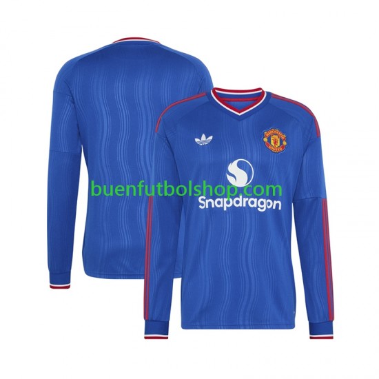 Camiseta de Fútbol Manchester United 2026-2027 Segunda Equipación Manga Larga Hombre Camiseta de Fútbol Manchester United 2026-2027 Segunda Equipación Manga Larga Hombre