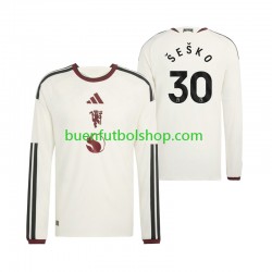 Camiseta de Fútbol Manchester United Benjamin Sesko 30 2026-2027 Tercera Equipación Manga Larga Hombre