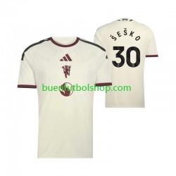 Camiseta de Fútbol Manchester United Benjamin Sesko 30 2026-2027 Tercera Equipación Manga Corta Hombre