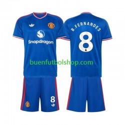 Camiseta de Fútbol Manchester United Bruno Fernandes 8 2026-2027 Segunda Equipación Manga Corta Niño