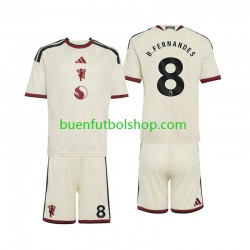 Camiseta de Fútbol Manchester United Bruno Fernandes 8 2026-2027 Tercera Equipación Manga Corta Niño