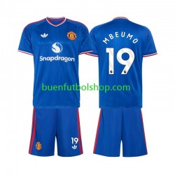 Camiseta de Fútbol Manchester United Bryan Mbeumo 19 2026-2027 Segunda Equipación Manga Corta Niño