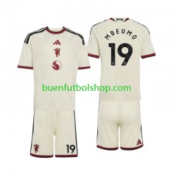 Camiseta de Fútbol Manchester United Bryan Mbeumo 19 2026-2027 Tercera Equipación Manga Corta Niño
