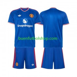 Camiseta de Fútbol Manchester United 2026-2027 Segunda Equipación Manga Corta Niño