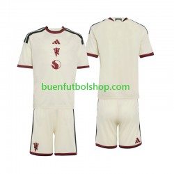Camiseta de Fútbol Manchester United 2026-2027 Tercera Equipación Manga Corta Niño