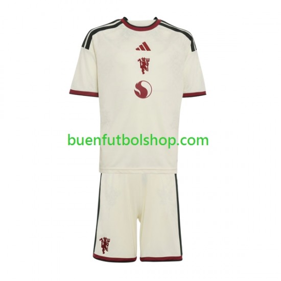 Camiseta de Fútbol Manchester United 2026-2027 Tercera Equipación Manga Corta Niño