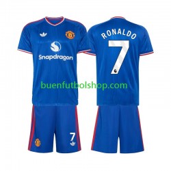Camiseta de Fútbol Manchester United Cristiano Ronaldo 7 2026-2027 Segunda Equipación Manga Corta Niño