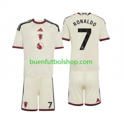 Camiseta de Fútbol Manchester United Cristiano Ronaldo 7 2026-2027 Tercera Equipación Manga Corta Niño