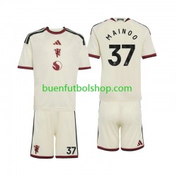 Camiseta de Fútbol Manchester United Kobbie Mainoo 37 2026-2027 Tercera Equipación Manga Corta Niño