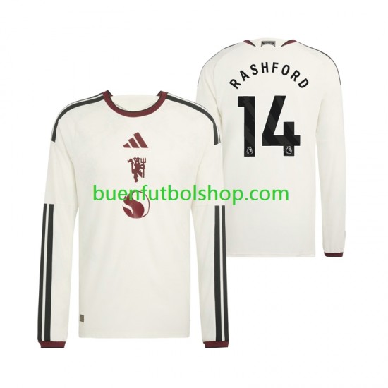 Camiseta de Fútbol Manchester United Marcus Rashford 14 2026-2027 Tercera Equipación Manga Larga Hombre