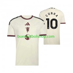 Camiseta de Fútbol Manchester United Matheus Cunha 10 2026-2027 Tercera Equipación Manga Corta Hombre