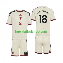 Camiseta de Fútbol Manchester United Youri Tielemans 18 2026-2027 Tercera Equipación Manga Corta Niño