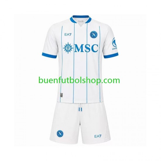 Camiseta de Fútbol Napoli 2026-2027 Segunda Equipación Manga Corta Niño