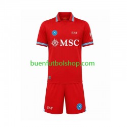 Camiseta de Fútbol Napoli 2026-2027 Tercera Equipación Manga Corta Niño