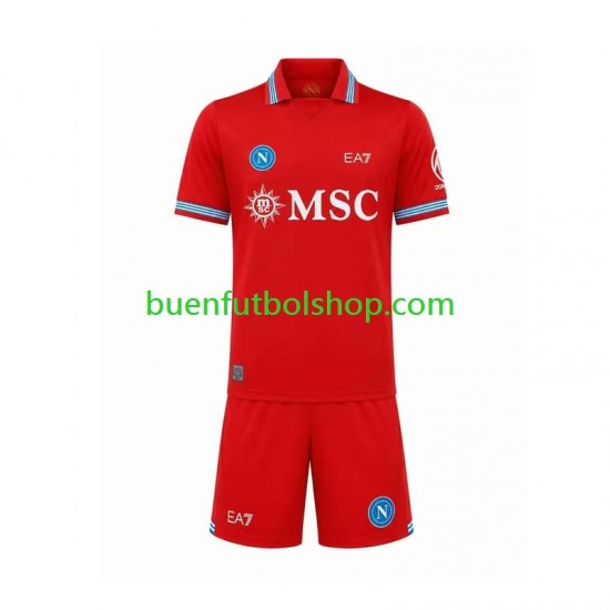 Camiseta de Fútbol Napoli 2026-2027 Tercera Equipación Manga Corta Niño