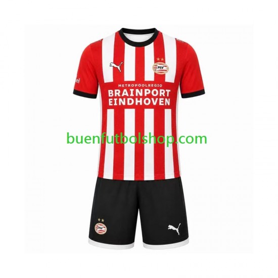 Camiseta de Fútbol PSV Eindhoven 2026-2027 Primera Equipación Manga Corta Niño