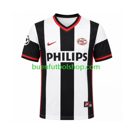Camiseta de Fútbol PSV Eindhoven Retro 1998 Segunda Equipación Manga Corta Hombre