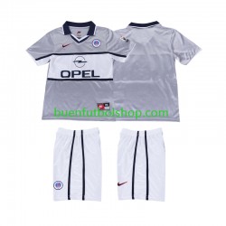 Camiseta de Fútbol Paris Saint-Germain Retro 2000 2001 Segunda Equipación Manga Corta Niño