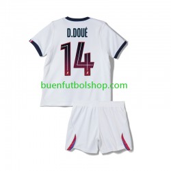 Camiseta de Fútbol Paris Saint-Germain Desire Doue 14 2026-2027 Segunda Equipación Manga Corta Niño