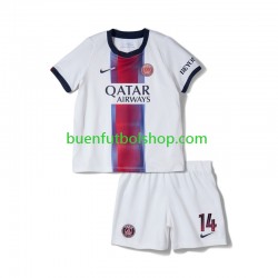 Camiseta de Fútbol Paris Saint-Germain Desire Doue 14 2026-2027 Segunda Equipación Manga Corta Niño