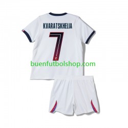 Camiseta de Fútbol Paris Saint-Germain Khvicha Kvaratskhelia 7 2026-2027 Segunda Equipación Manga Corta Niño