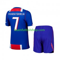Camiseta de Fútbol Paris Saint-Germain Khvicha Kvaratskhelia 7 2026-2027 Primera Equipación Manga Corta Niño