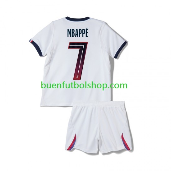 Camiseta de Fútbol Paris Saint-Germain Kylian Mbappe 7 2026-2027 Segunda Equipación Manga Corta Niño