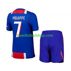 Camiseta de Fútbol Paris Saint-Germain Kylian Mbappe 7 2026-2027 Primera Equipación Manga Corta Niño