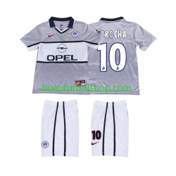 Camiseta de Fútbol Paris Saint-Germain OKOCHA 10 Retro 2000 2001 Segunda Equipación Manga Corta Niño