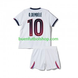 Camiseta de Fútbol Paris Saint-Germain Ousmane Dembele 10 2026-2027 Segunda Equipación Manga Corta Niño
