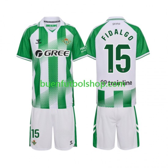 Camiseta de Fútbol Real Betis Fidalgo 15 2026-2027 Primera Equipación Manga Corta Niño