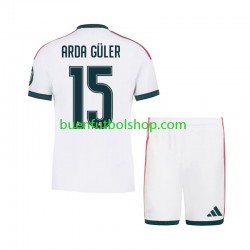 Camiseta de Fútbol Real Madrid Arda Guler 15 2026-2027 Primera Equipación Manga Corta Niño