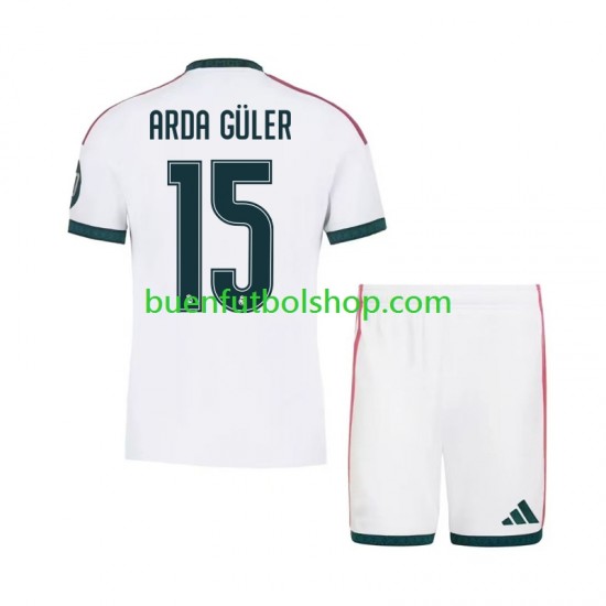 Camiseta de Fútbol Real Madrid Arda Guler 15 2026-2027 Primera Equipación Manga Corta Niño