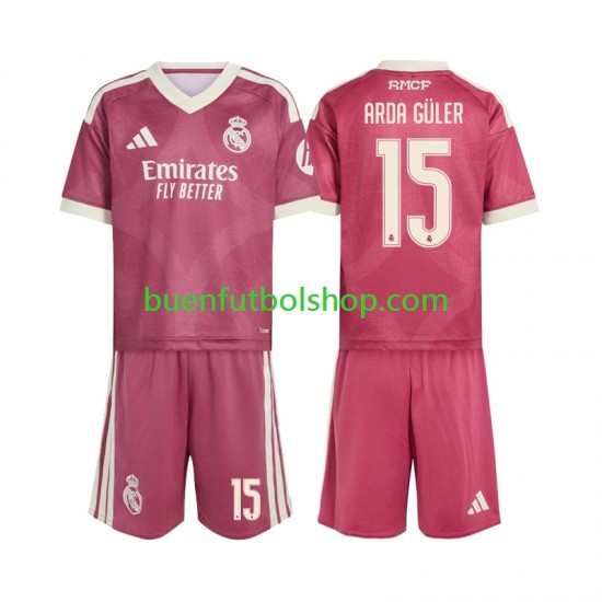 Camiseta de Fútbol Real Madrid Arda Guler 15 2026-2027 Tercera Equipación Manga Corta Niño Camiseta de Fútbol Real Madrid Arda Guler 15 2026-2027 Tercera Equipación Manga Corta Niño