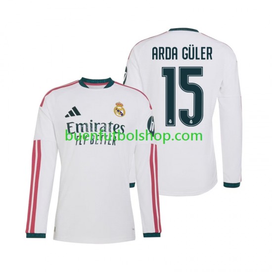 Camiseta de Fútbol Real Madrid Arda Guler 15 2026-2027 Primera Equipación Manga Larga Hombre