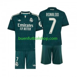 Camiseta de Fútbol Real Madrid Cristiano Ronaldo 7 2026-2027 Segunda Equipación Manga Corta Niño