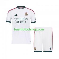 Camiseta de Fútbol Real Madrid Cristiano Ronaldo 7 2026-2027 Primera Equipación Manga Corta Niño