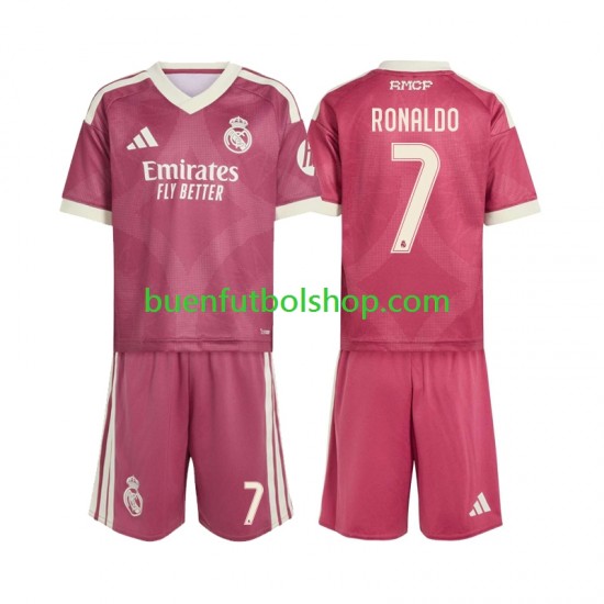 Camiseta de Fútbol Real Madrid Cristiano Ronaldo 7 2026-2027 Tercera Equipación Manga Corta Niño