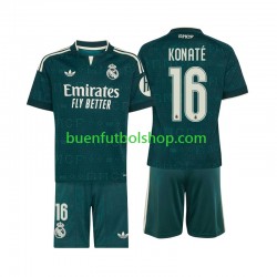 Camiseta de Fútbol Real Madrid Ibrahima Konate 16 2026-2027 Segunda Equipación Manga Corta Niño