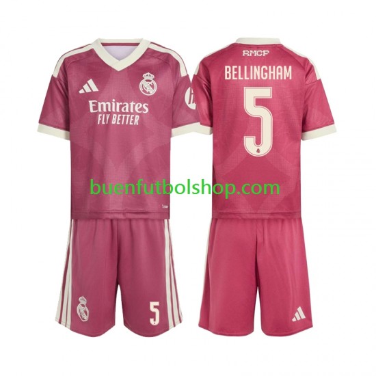 Camiseta de Fútbol Real Madrid Jude Bellingham 5 2026-2027 Tercera Equipación Manga Corta Niño