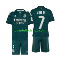 Camiseta de Fútbol Real Madrid Vinicius Junior 7 2026-2027 Segunda Equipación Manga Corta Niño