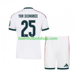 Camiseta de Fútbol Real Madrid Yan Diomande 25 2026-2027 Primera Equipación Manga Corta Niño