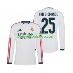Camiseta de Fútbol Real Madrid Yan Diomande 25 2026-2027 Primera Equipación Manga Larga Hombre
