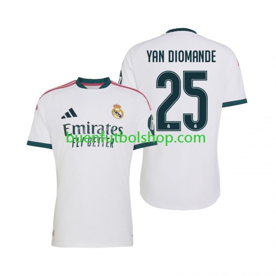 Camiseta de Fútbol Real Madrid Yan Diomande 25 2026-2027 Primera Equipación Manga Corta Hombre