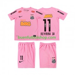 Camiseta de Fútbol Santos Neymar JR 11 Retro 2012 2013 Cuarta Equipación Manga Corta Niño