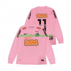 Camiseta de Fútbol Santos Neymar JR 11 Retro 2012 2013 Cuarta Equipación Manga Larga Hombre