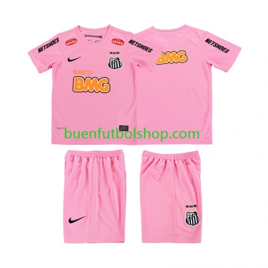 Camiseta de Fútbol Santos Retro 2012 2013 Cuarta Equipación Manga Corta Niño